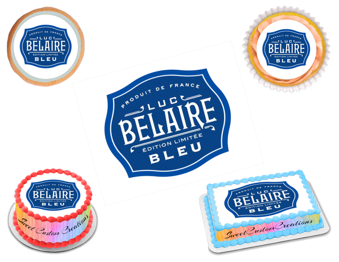 Luc Belaire Bleu Edible Image Frosting Sheet #4 (70+ sizes)