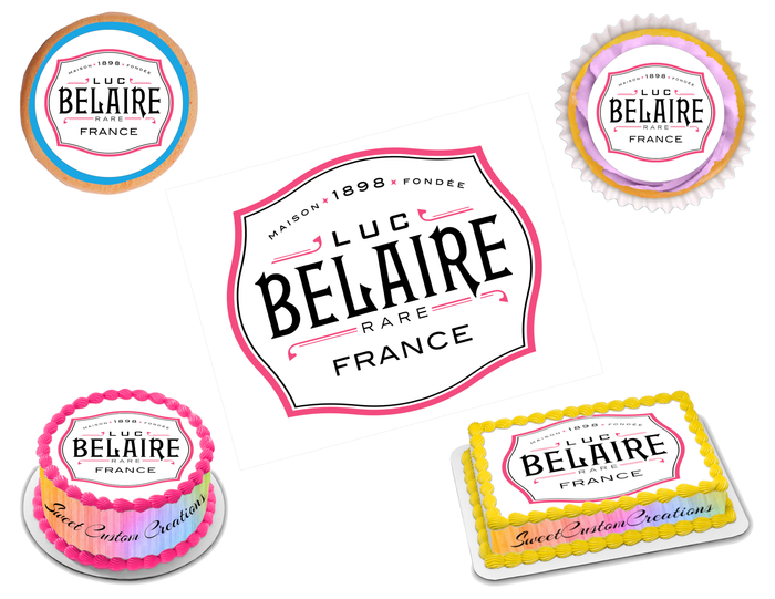 Luc Belaire Rare France Edible Image Frosting Sheet #3 (70+ sizes)