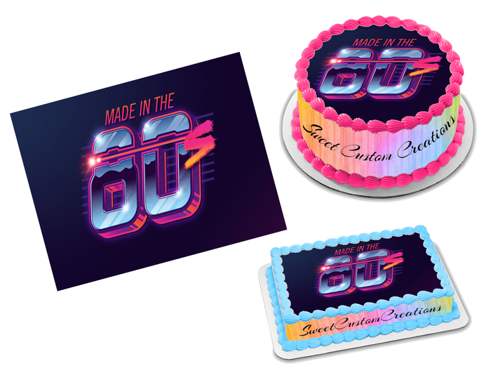 Made in the 80s Edible Image Frosting Sheet #15 (70+ sizes)