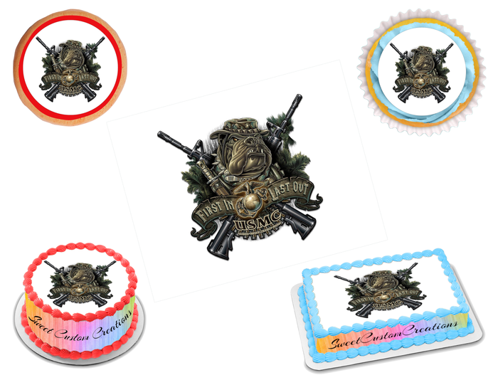 Marine Corps Edible Image Frosting Sheet #13 (70+ sizes)