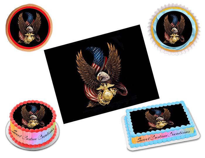 Marine Corps Edible Image Frosting Sheet #5 (70+ sizes)