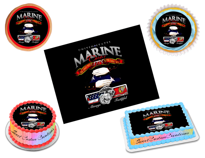 Marine Corps Edible Image Frosting Sheet #6 (70+ sizes)