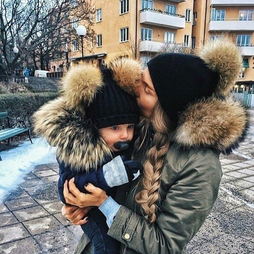 Matching Family Pompom Hat Set - Cozy Nursery