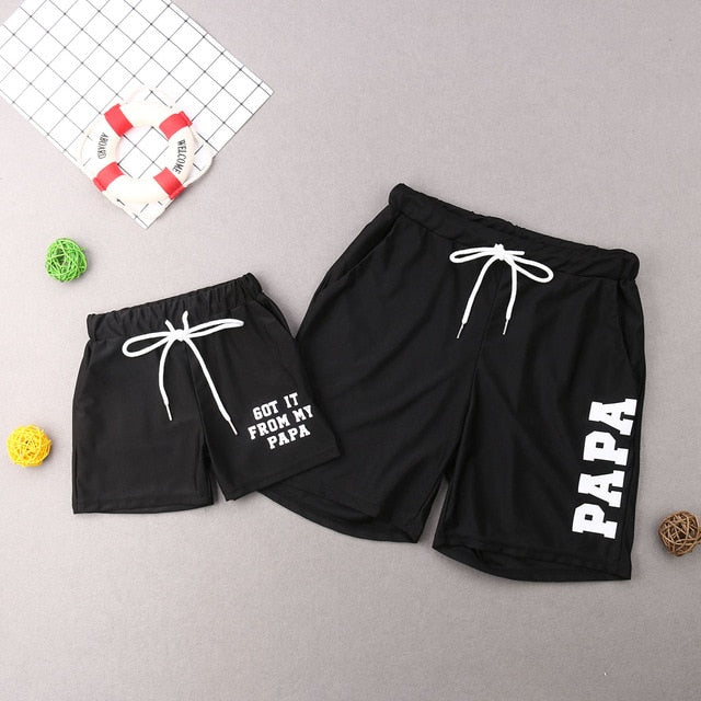 Matching Mom Dad Baby Swimsuit - Cozy Nursery