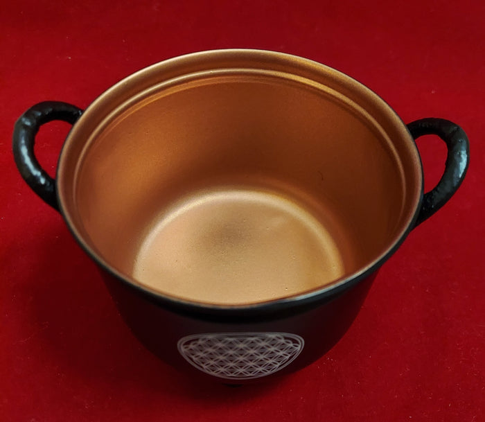 METAL SMUDGE POT/ CAULDRON