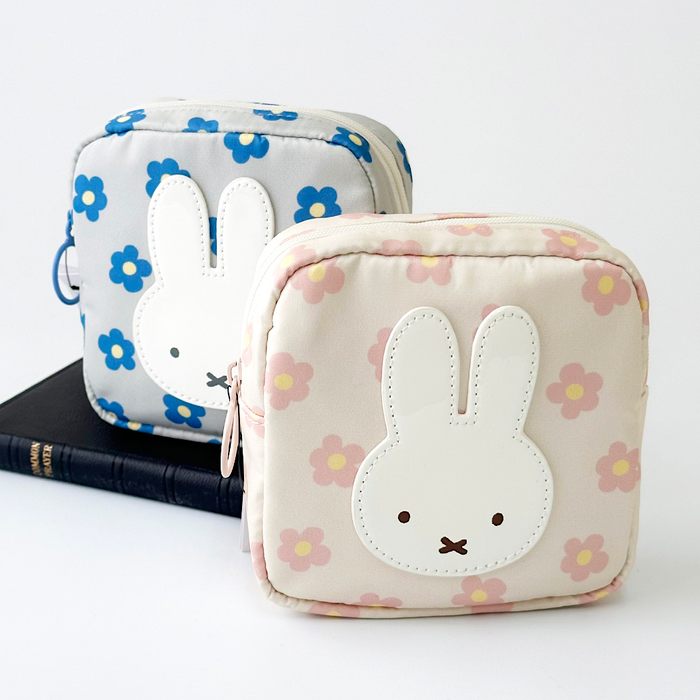 Miffy Mini Storage Bag - Blue Flowers