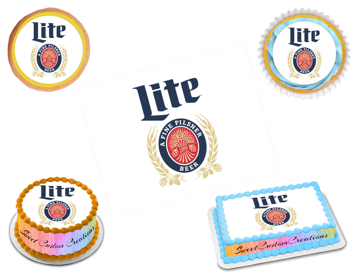 Miller Lite Edible Image Frosting Sheet #2 (70+ sizes)