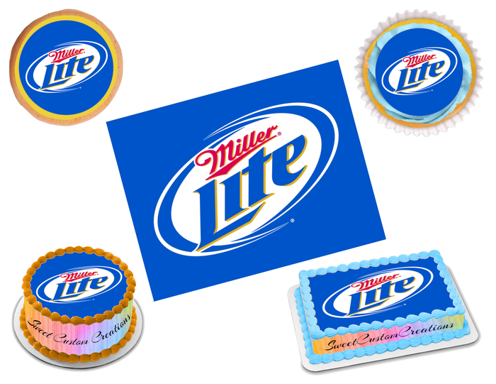 Miller Lite Edible Image Frosting Sheet #3 (70+ sizes)