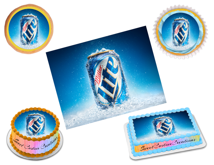 Miller Lite Edible Image Frosting Sheet #6 (70+ sizes)