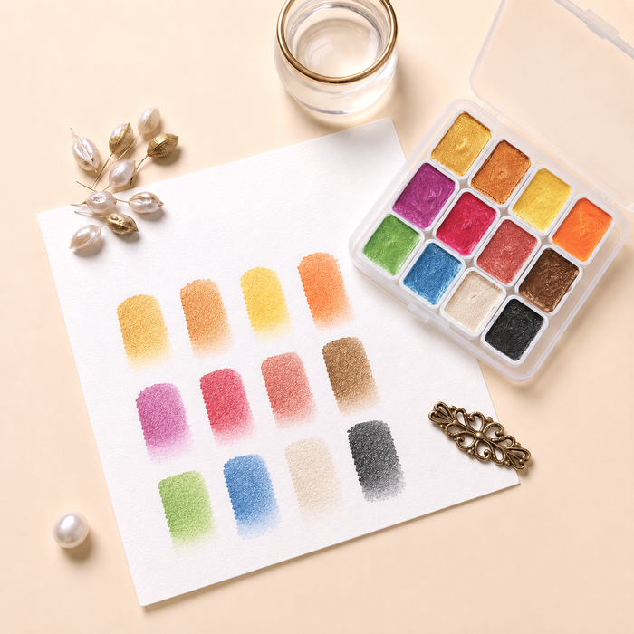 Mini Pearlescent Watercolor Palette
