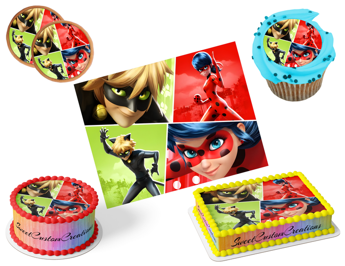 Miraculous Edible Image Frosting Sheet #12 (80+ sizes)