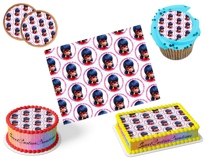 Miraculous Edible Image Frosting Sheet #47 (80+ sizes)