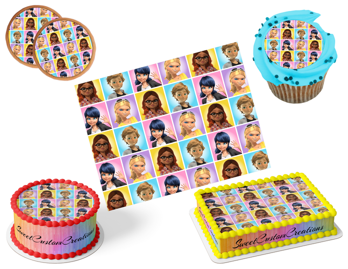 Miraculous Edible Image Frosting Sheet #49 (80+ sizes)
