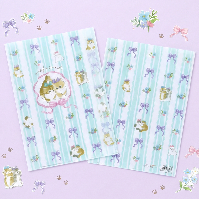 Mofusand Kitty Ribbon A4 Folder - Limited Spring Edition