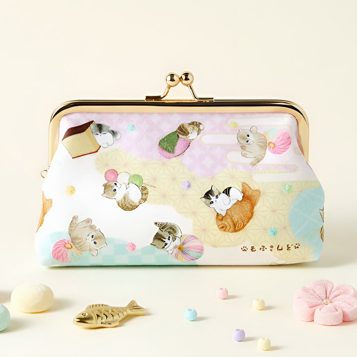 Mofusand Large Kiss-Lock Purse - Cats & Japanese Sweet Treats - Limited Edition