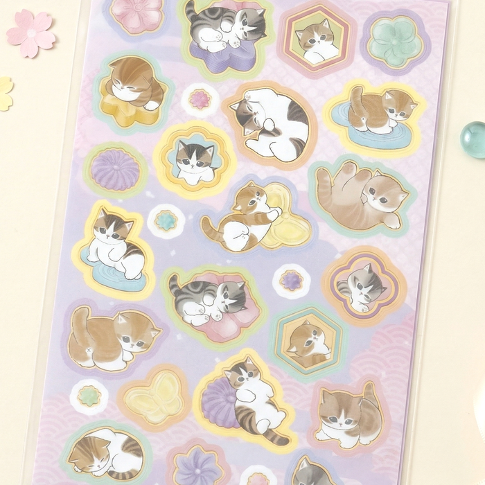 Mofusand Sakura Cloud Stickers - Limited Spring Edition