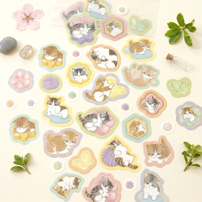 Mofusand Sakura Cloud Stickers - Limited Spring Edition