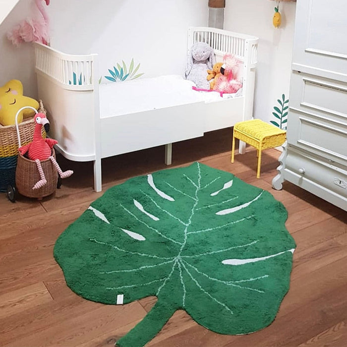 Monstera Leaf Rug - Cozy Nursery