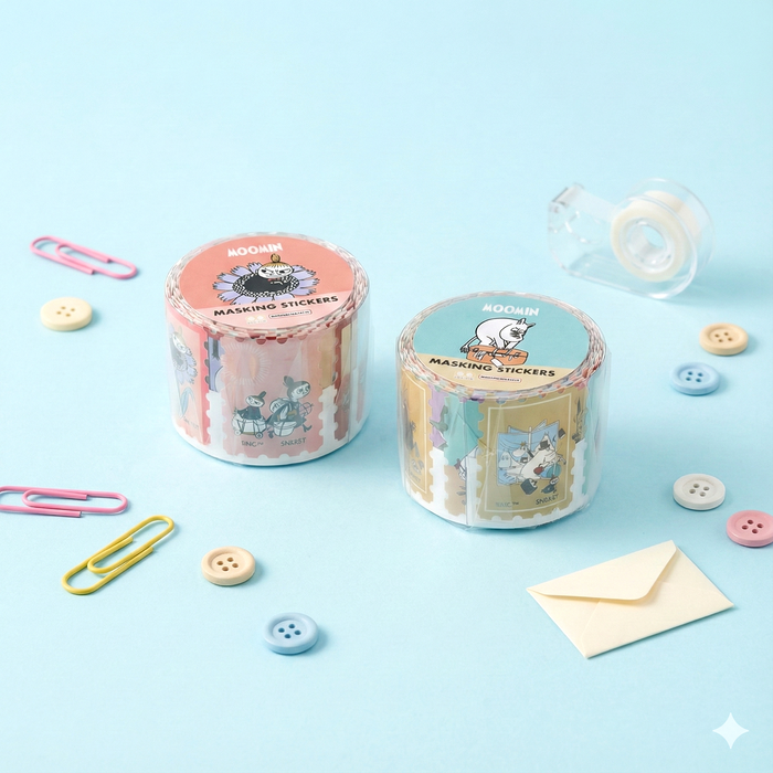 Moomin Washi Sticker Roll - Blue