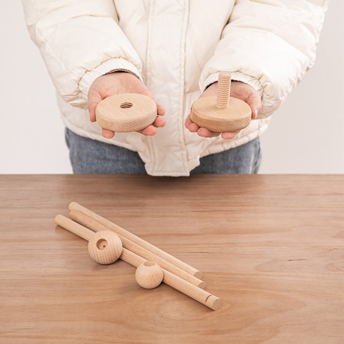 Moon Crib Mobile & Wooden Arm - Cozy Nursery