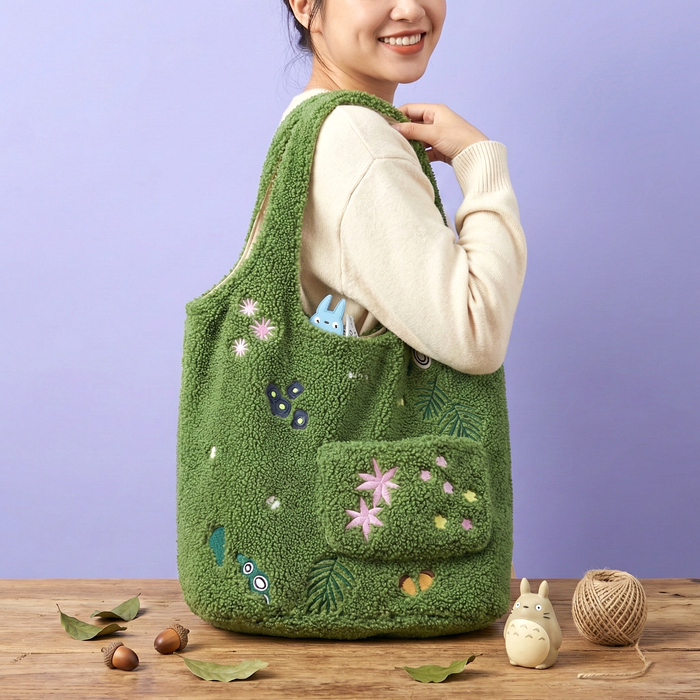My Neighbor Totoro Forest Sherpa Tote