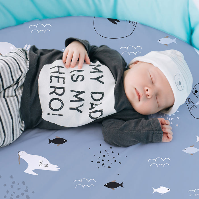 Nautical Whale Crib Mattress Cover Set of 2