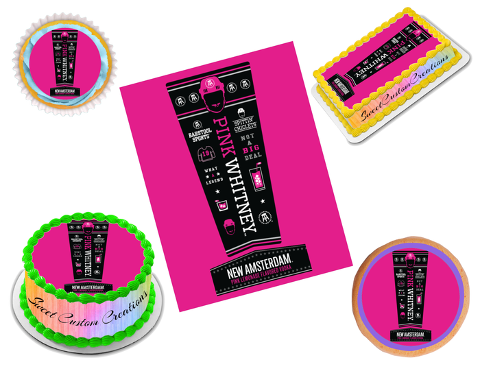 New Amsterdam Pink Whitney Edible Image Frosting Sheet #1 (70+ sizes)