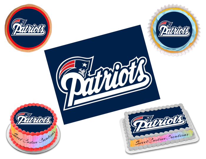 New England Patriots Edible Image Frosting Sheet #18 (70+ sizes)