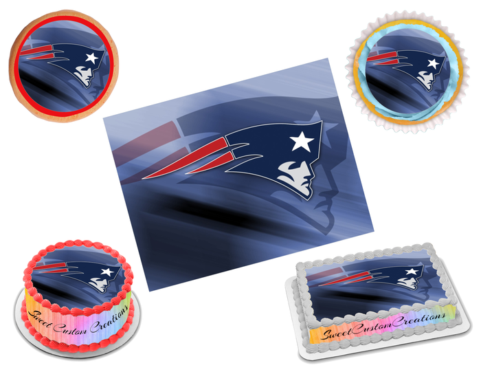 New England Patriots Edible Image Frosting Sheet #4 (70+ sizes)