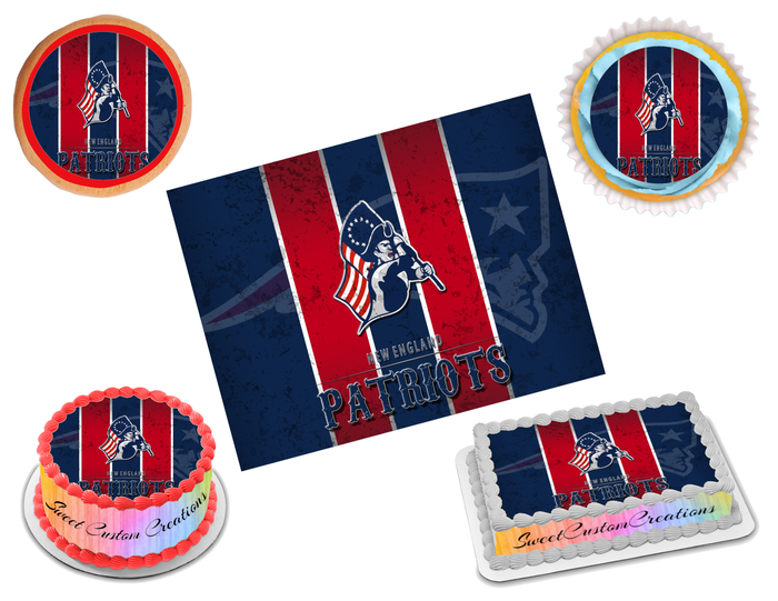 New England Patriots Edible Image Frosting Sheet #42 (70+ sizes)