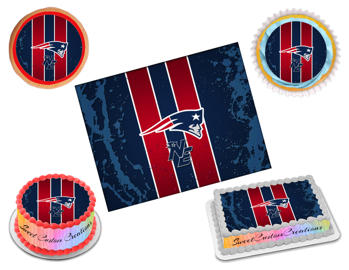 New England Patriots Edible Image Frosting Sheet #58 (70+ sizes)