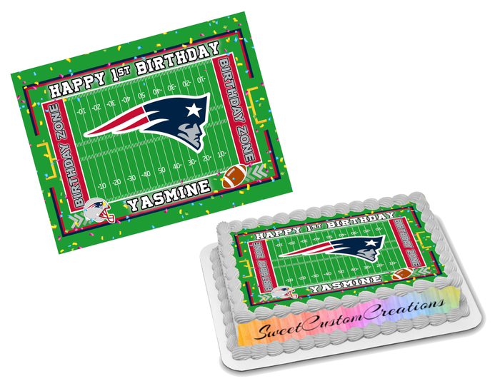 New England Patriots Edible Image Frosting Sheet #85 (70+ sizes)