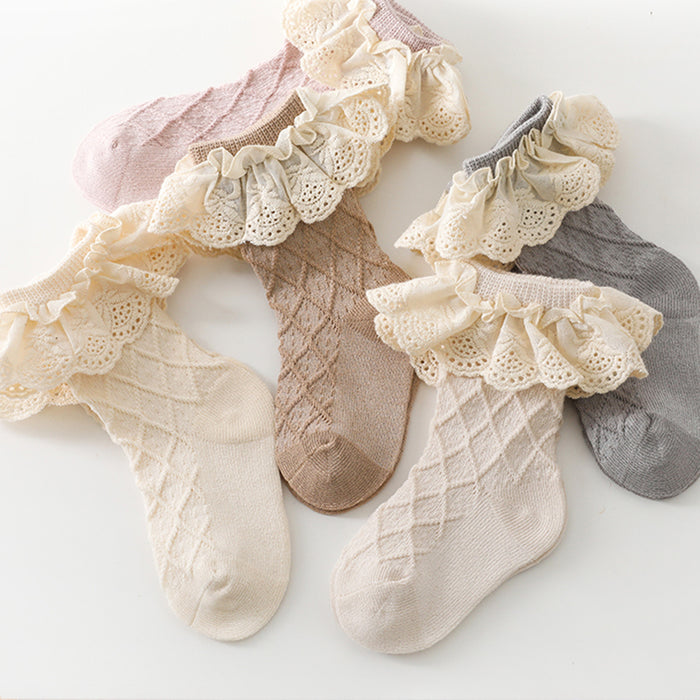 Newborn Baby Girls Leg Ruffled Long Socks