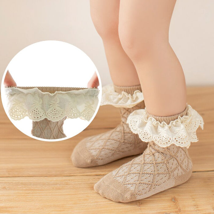 Newborn Baby Girls Leg Ruffled Long Socks