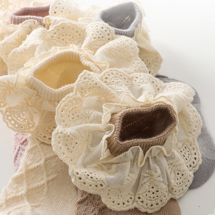 Newborn Baby Girls Leg Ruffled Long Socks