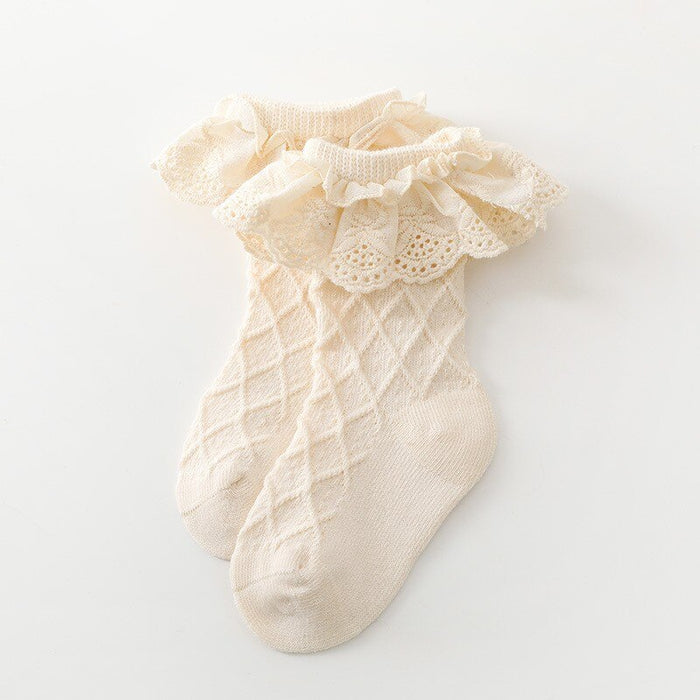 Newborn Baby Girls Leg Ruffled Long Socks