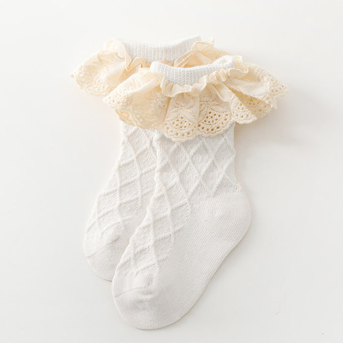 Newborn Baby Girls Leg Ruffled Long Socks