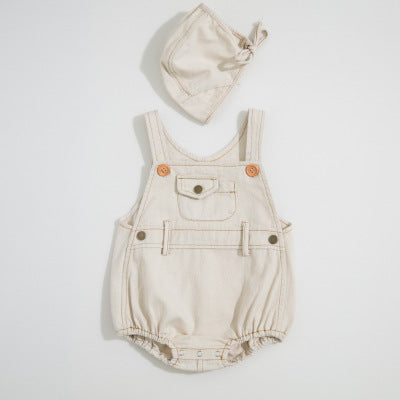 Newborn Denim Romper - Cozy Nursery