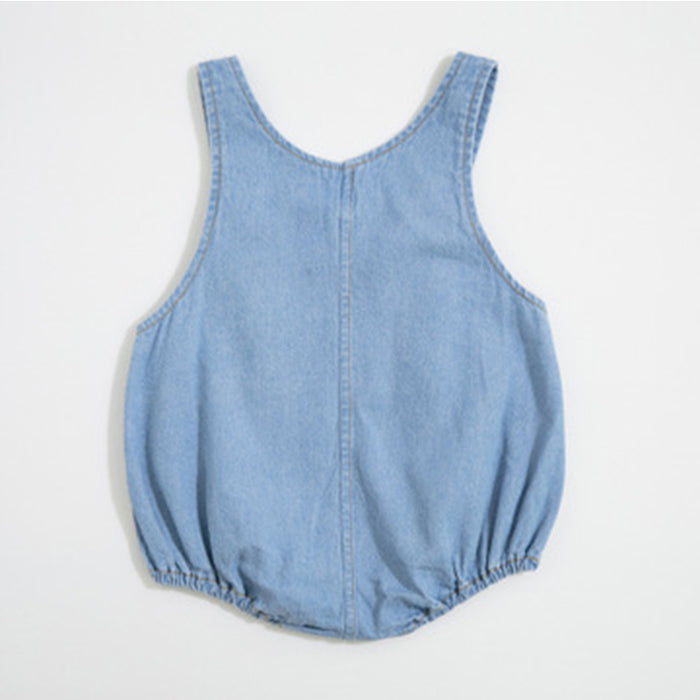 Newborn Denim Romper - Cozy Nursery
