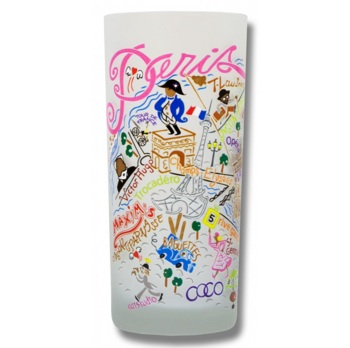 Paris Frosted Glass Tumbler