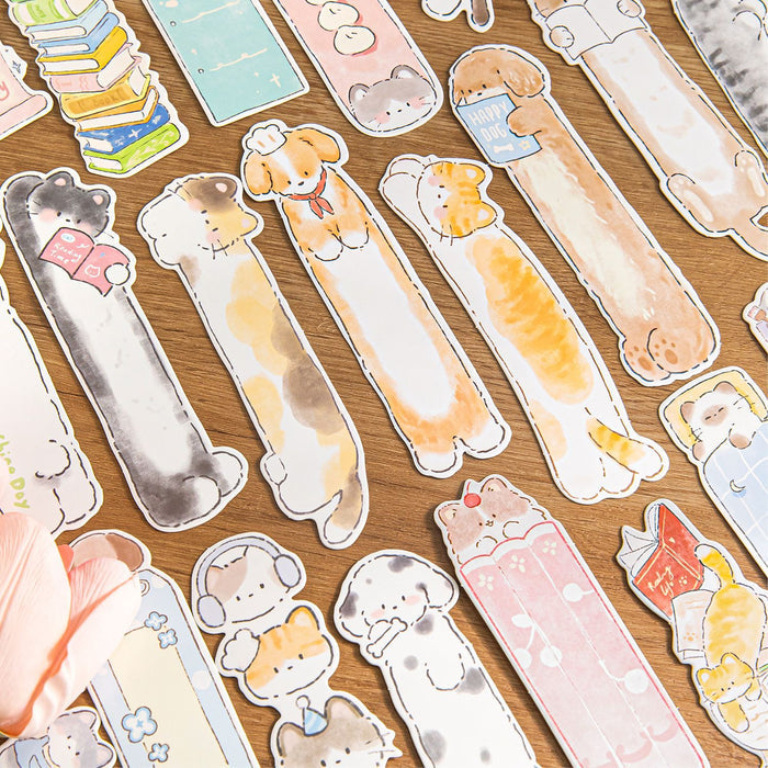 Paws & Pages Bookmarks - Set of 30