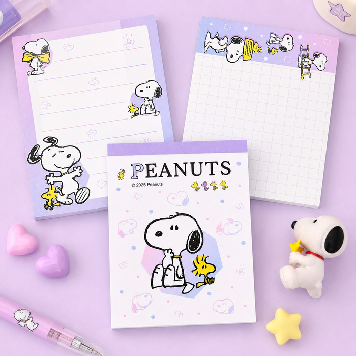 Peanut Snoopy Memo Pad - White