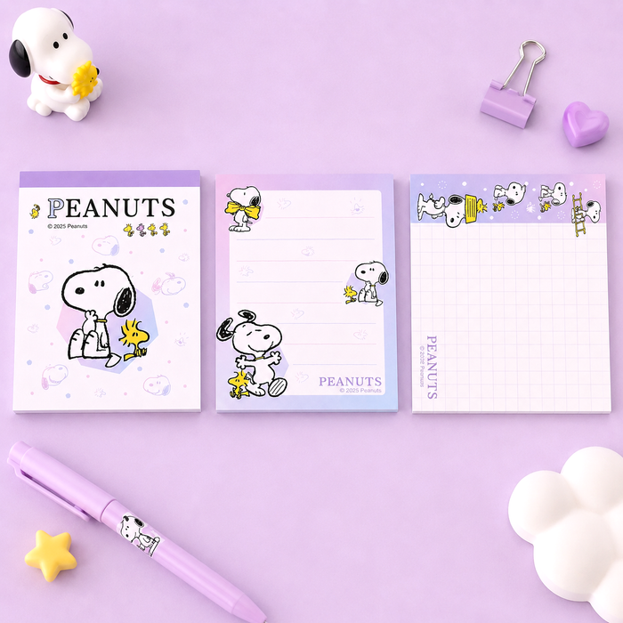 Peanut Snoopy Memo Pad - White