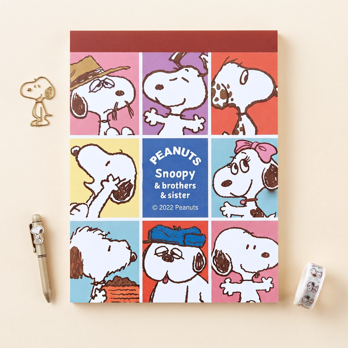 Peanuts Snoopy Memo Pad - Snoopy & Family - Collector's Edition