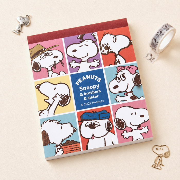 Peanuts Snoopy Memo Pad - Snoopy & Family - Collector's Edition