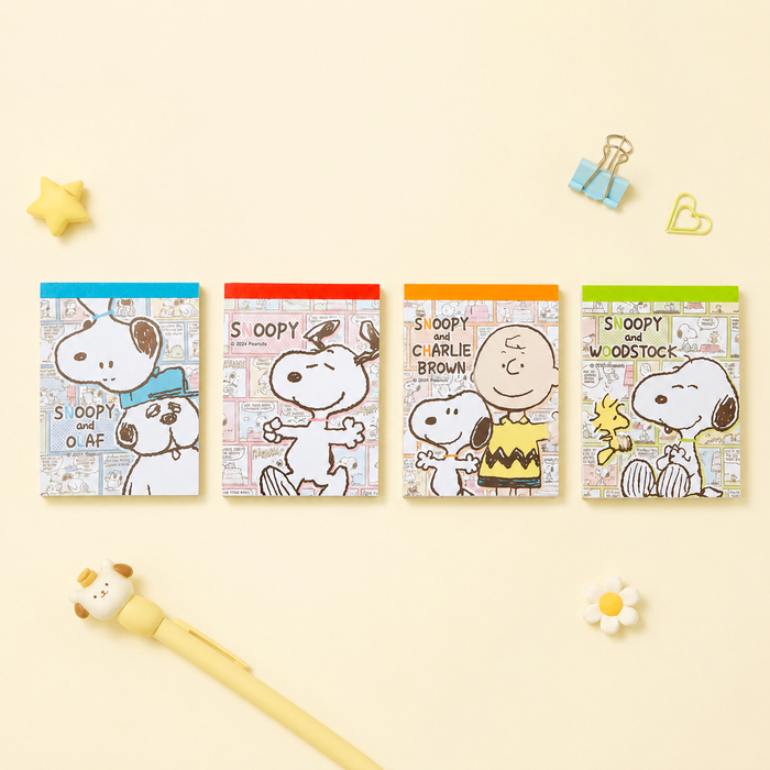 Peanuts Snoopy Memo Pad - Vintage Comics - Limited Edition