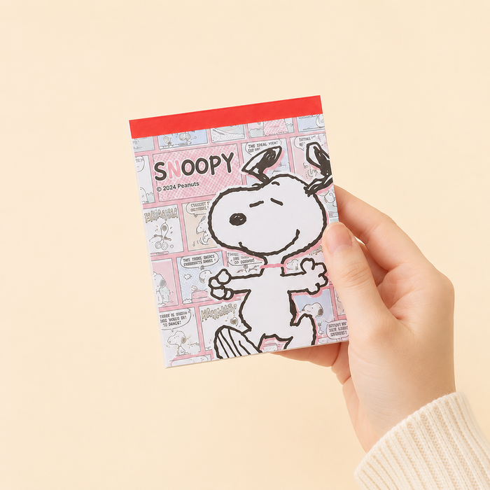 Peanuts Snoopy Memo Pad - Vintage Comics - Limited Edition