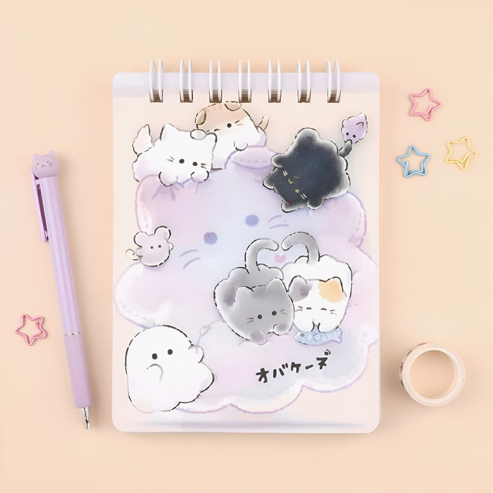 Peek-a-Boo Kitty Soft Ring Notepad