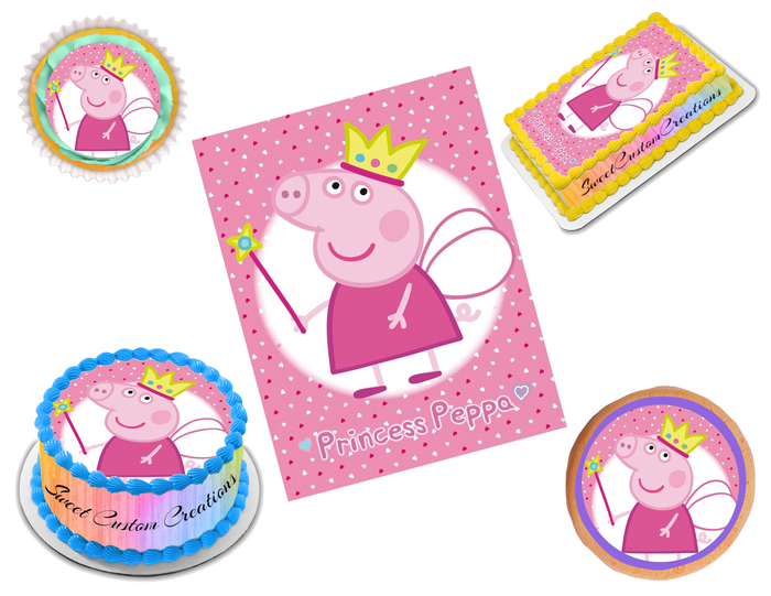 Peppa Pig Edible Image Frosting Sheet #6 (70+ sizes)