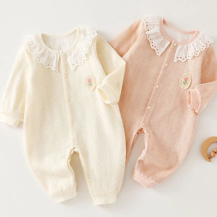 Peter Pan Collar Baby Rompers